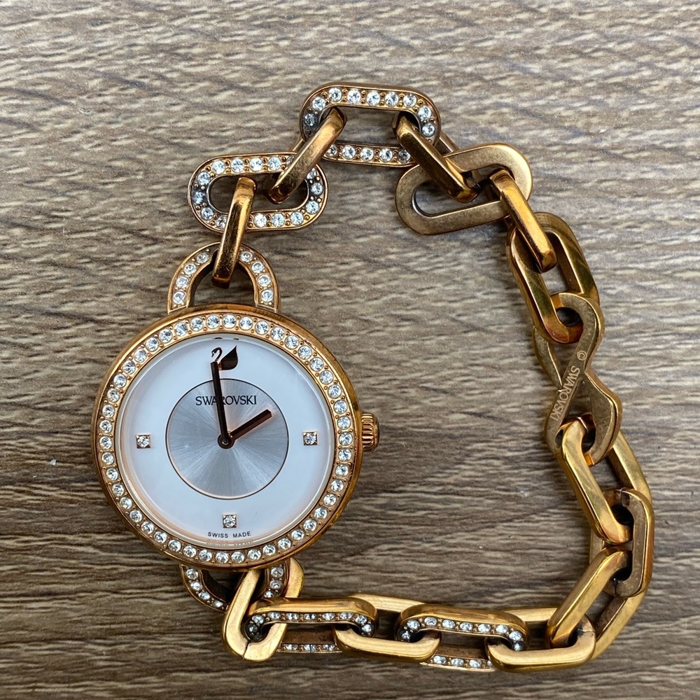 Swarovski Gold  & Diamond Women's Watch braclet